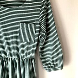 Striped Midi Dress with Pockets!